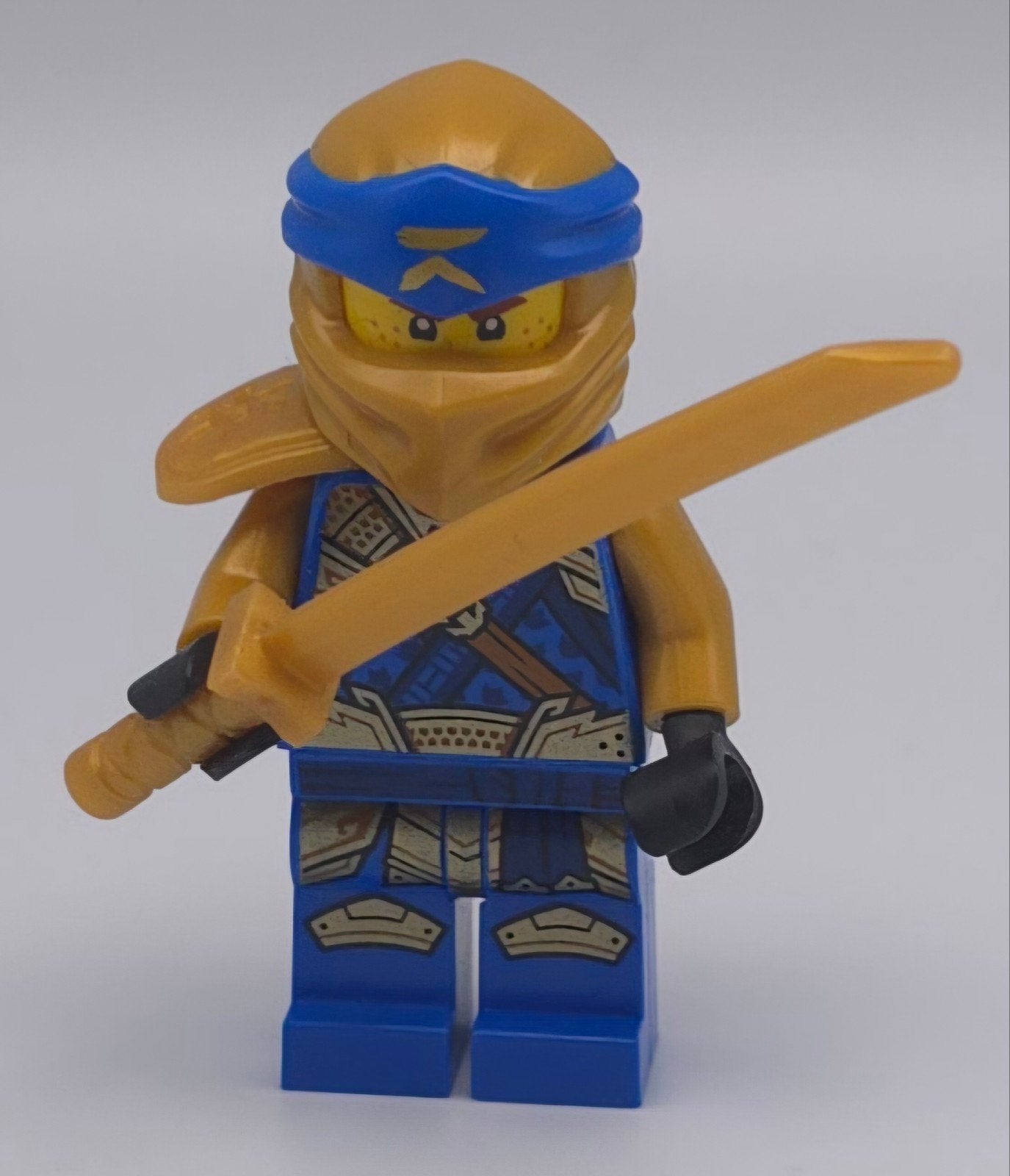 Ninjago Jay Gouden Ninja Minifiguur met Zwaard, Lego, Ophalen of Verzenden, Zo goed als nieuw, Minifiguur