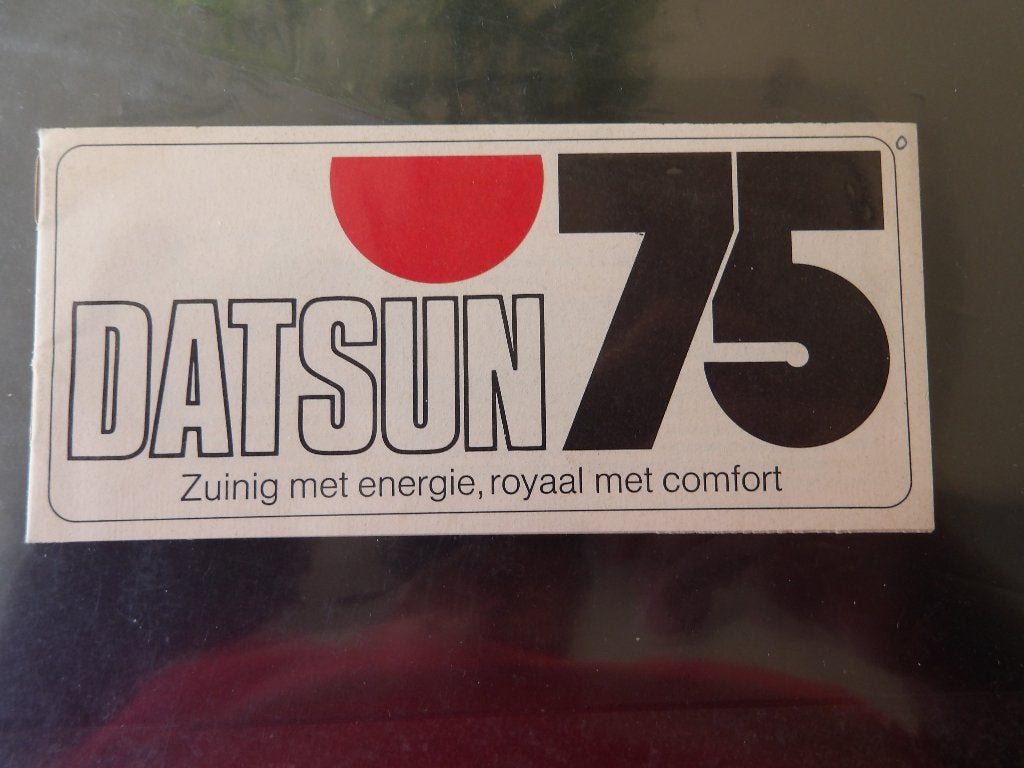Vintage Datsun 75 folder - Zuinig met energie, royaal, Ophalen of Verzenden, Zo goed als nieuw, Overige merken