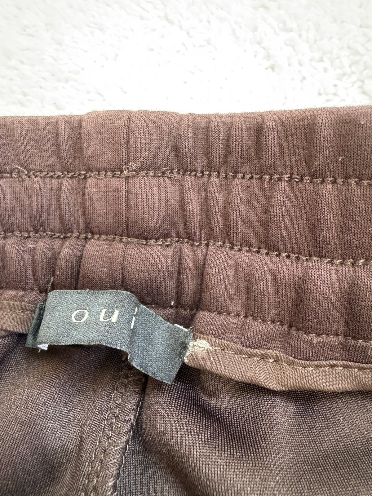 Oui Bruine Broek met Zijstrepen en Bijpassend Jasje, Kleding | Dames, Maat 38/40 (M), Bruin, Ophalen of Verzenden, Zo goed als nieuw