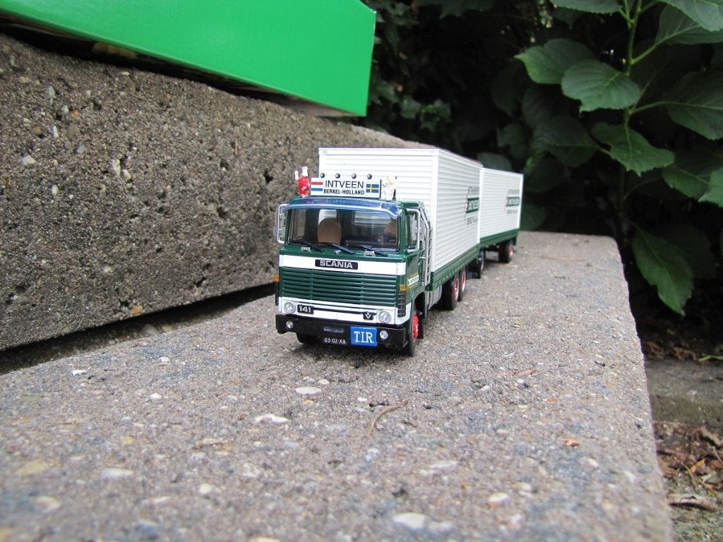 Tekno Scania 141 Intveen Berkel., Hobby en Vrije tijd, Modelauto's | 1:50, Ophalen of Verzenden, Nieuw, Bus of Vrachtwagen, Tekno