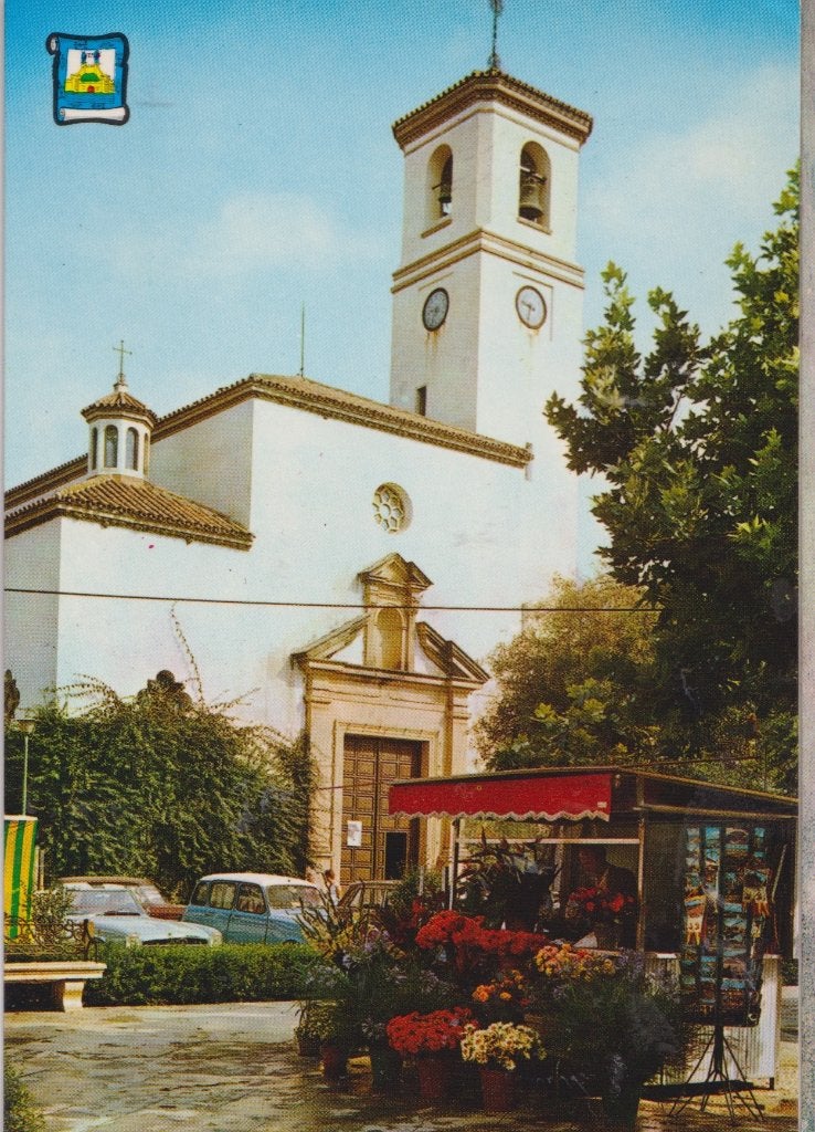 Spanje Fuengirola Plein Kerk, Verzenden, 1960 tot 1980, Ongelopen, Gebouw
