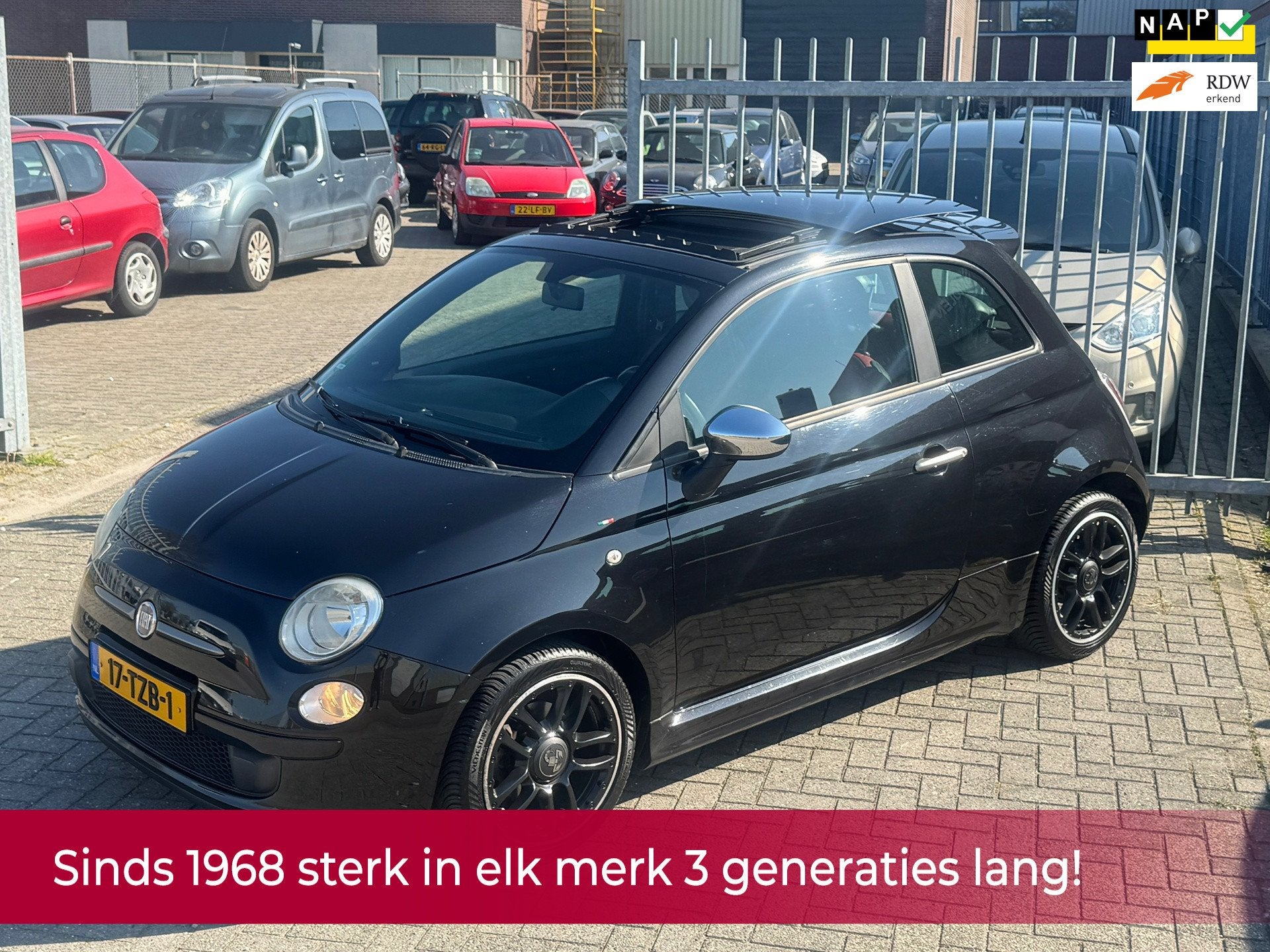 Fiat 500 0.9 TwinAir Plus Abarth NL AUTO NAP! Pano schuif l, Auto's, Voorwielaandrijving, Euro 5, 86 pk, Gebruikt