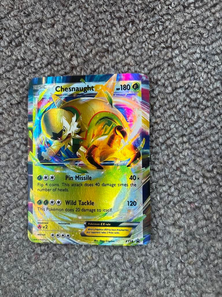 Chesnaught EX Pokémon Kaart - Foil (XY18), Ophalen of Verzenden, Zo goed als nieuw, Losse kaart, Foil