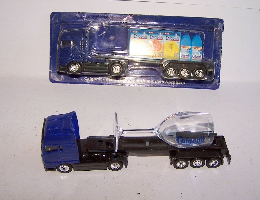 2x MAN reclametrucks Calgonit. Grell. Nieuw (1x in ovp)., Ophalen of Verzenden, Nieuw, Bus of Vrachtwagen