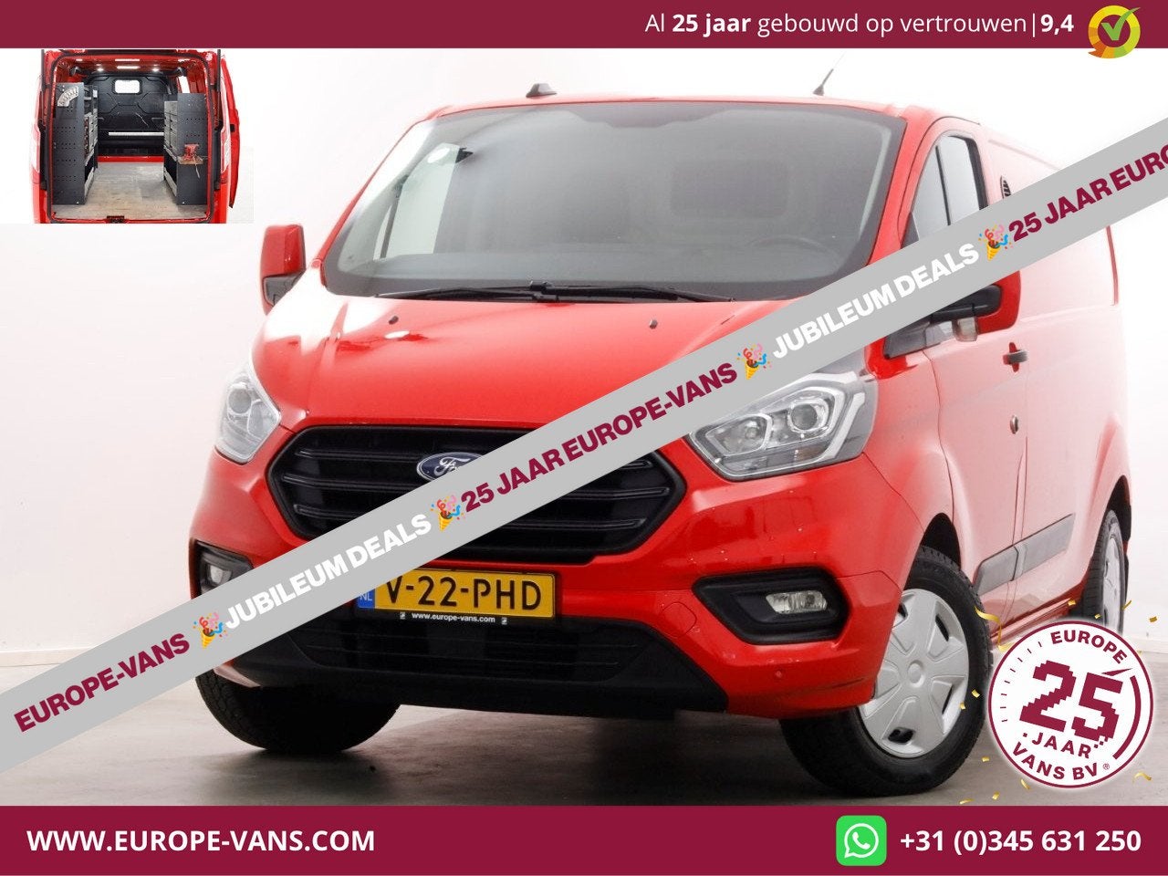 Ford Transit Custom 340 2.0 TDCI 130pk L2H1 Airco/Inrichting, Auto's, Voorwielaandrijving, Dealer onderhouden, 4 cilinders, 2800 kg
