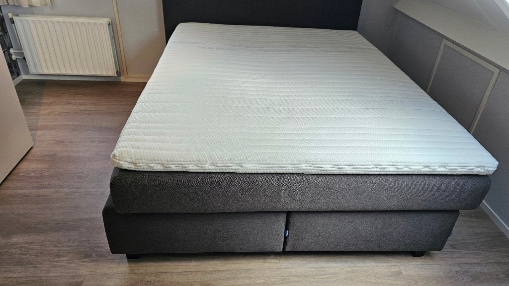 Boxspring Karlson Autentik vlak 160x200cm, Huis en Inrichting, Slaapkamer | Boxsprings, Ophalen, Vlak, niet verstelbaar, Gebruikt