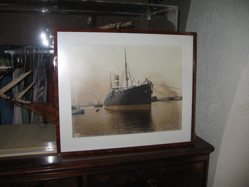 Ingelijste foto ss Statendam (I), Ophalen of Verzenden, Zo goed als nieuw, Kaart, Foto of Prent