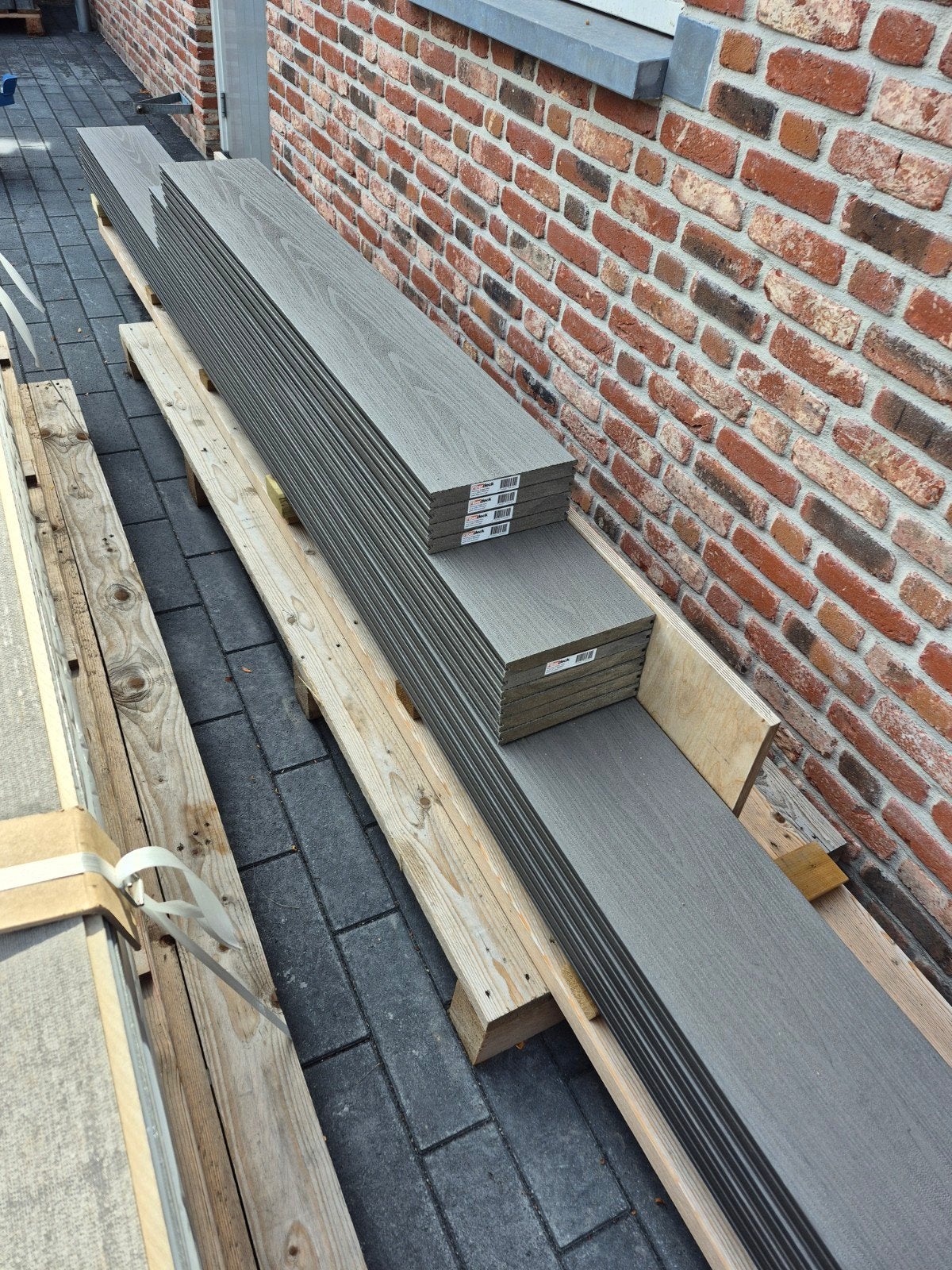 Fiberdeck composiet vlonderdelen. 8 m2, Tuin en Terras, Terrasdelen en Vlonders, Ophalen, Nieuw, Composiet