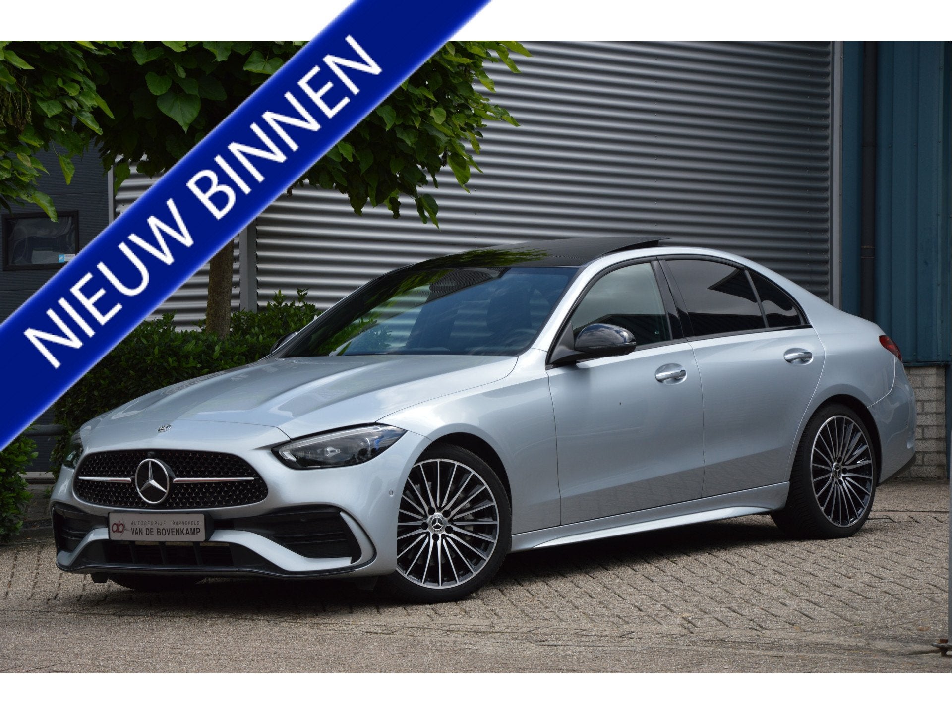 Mercedes-Benz C-Klasse 180 AMG-LINE | PANORAMADAK | MEMORY |, Auto's, Automaat, 12 maanden, Gebruikt, Zwart