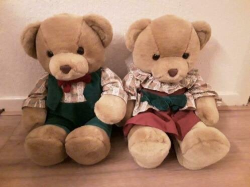 2 Teddyberen Beren pluche Zien er netjes uit, Verzamelen, Verzenden, Gebruikt, Beeldje, Overige merken