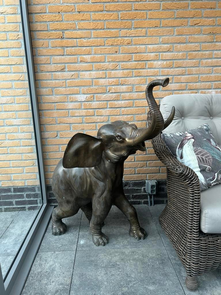 Bronzen olifant, Ophalen, Zo goed als nieuw, Overige materialen