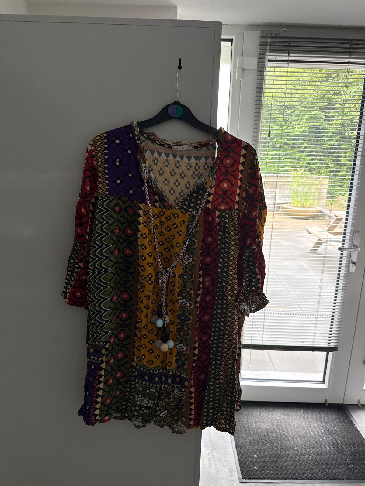 Ibiza blouse maat L/XL - Kleurrijke boho tuniek, Kleding | Dames, Ophalen of Verzenden, Zo goed als nieuw, Maat 42/44 (L), Meerkleurig
