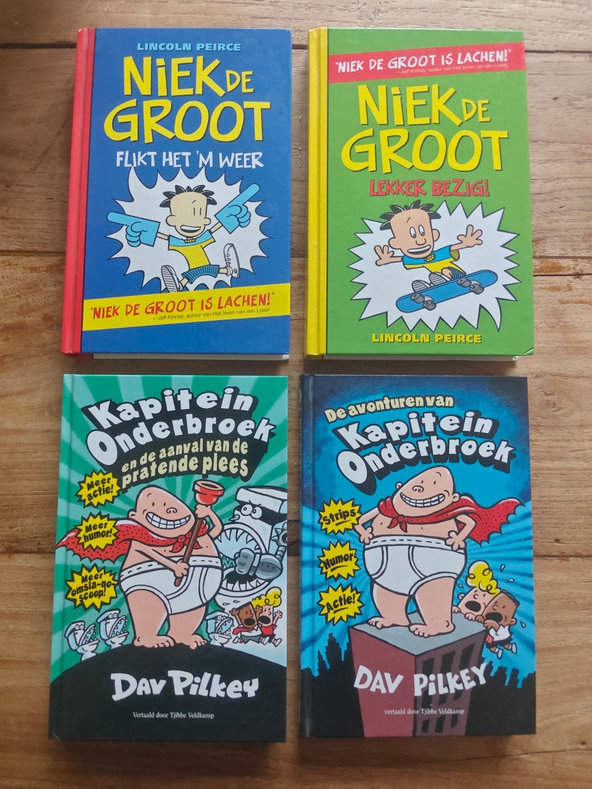 Niek de Groot & Kapitein Onderbroek boeken (ook apart), Ophalen of Verzenden, Zo goed als nieuw, Lincoln Peirce, Dav Pilkey, Fictie algemeen