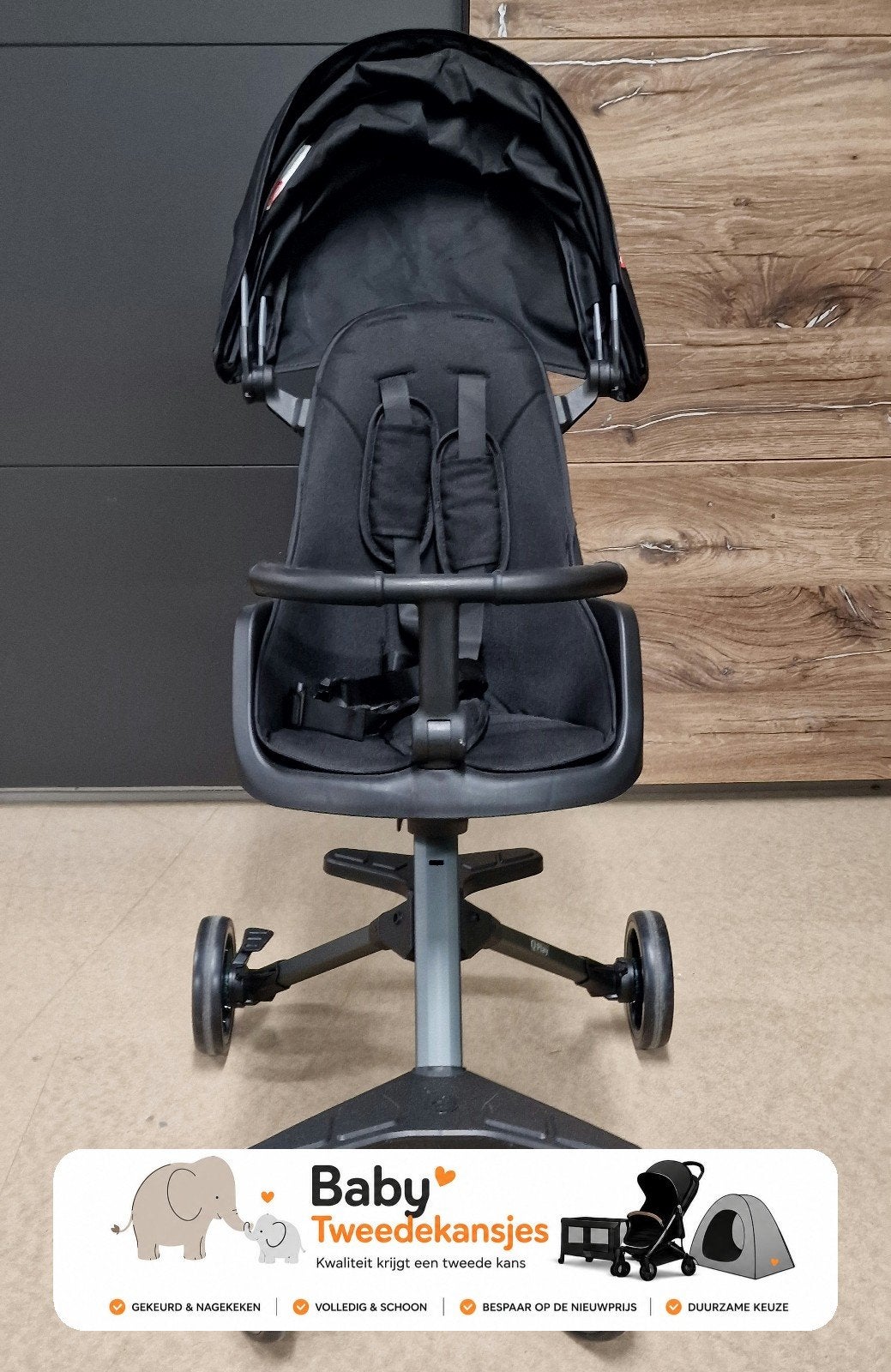 QPlay Kinderwagen met verstelbare zitting en vouwmechanisme, Ophalen, Nieuw