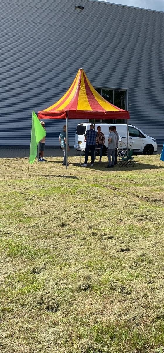 2x Pagode tent 3 x 3, met zeilen, Tuin en Terras, Partytenten, Ophalen, Gebruikt, Opvouwbaar, Minder dan 4 meter