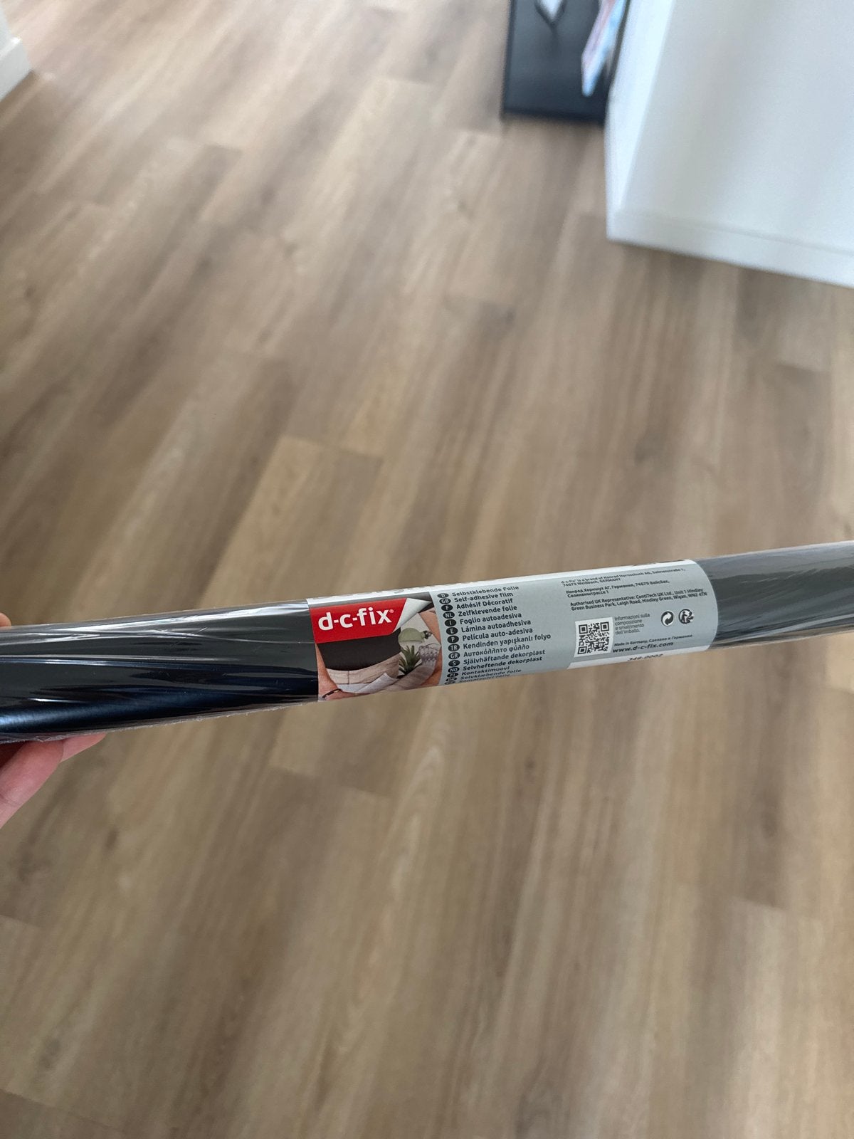 Zwarte d-c-fix plakfolie - 45 cm x 2 m - mat, Ophalen of Verzenden, Nieuw, Minder dan 5 m², Folie