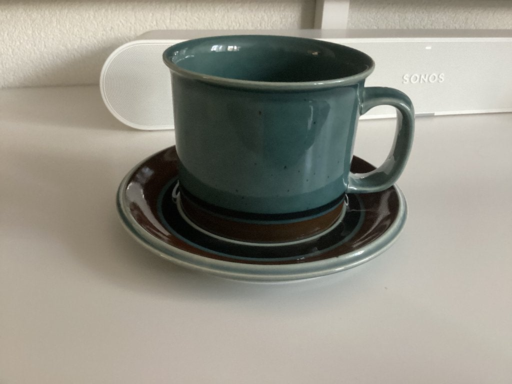 Arabia Finland Meri mok met schotel, Ophalen, Arabia, Keramiek, Vintage