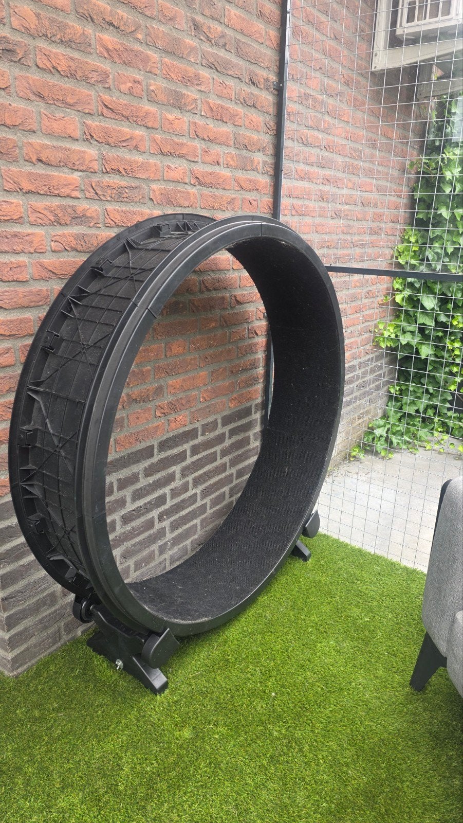 Katten loopwiel, Ophalen