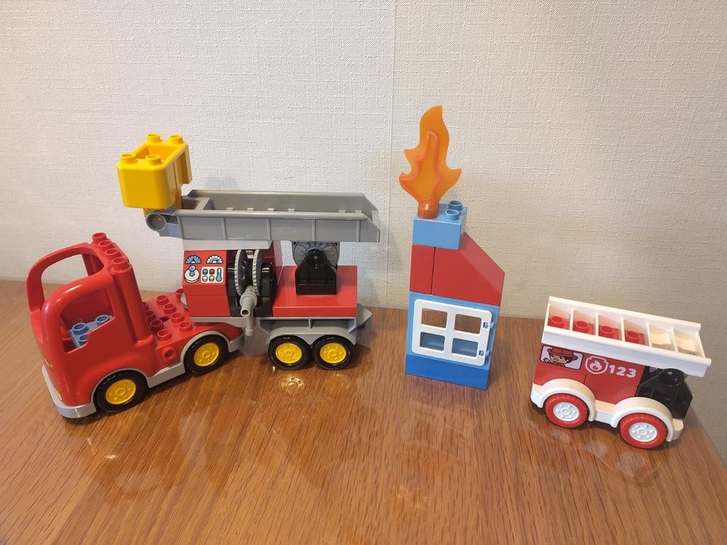 Duplo Brandweer set 10592, Inclusief extra onderdelen, Overige typen, Ophalen of Verzenden, Duplo