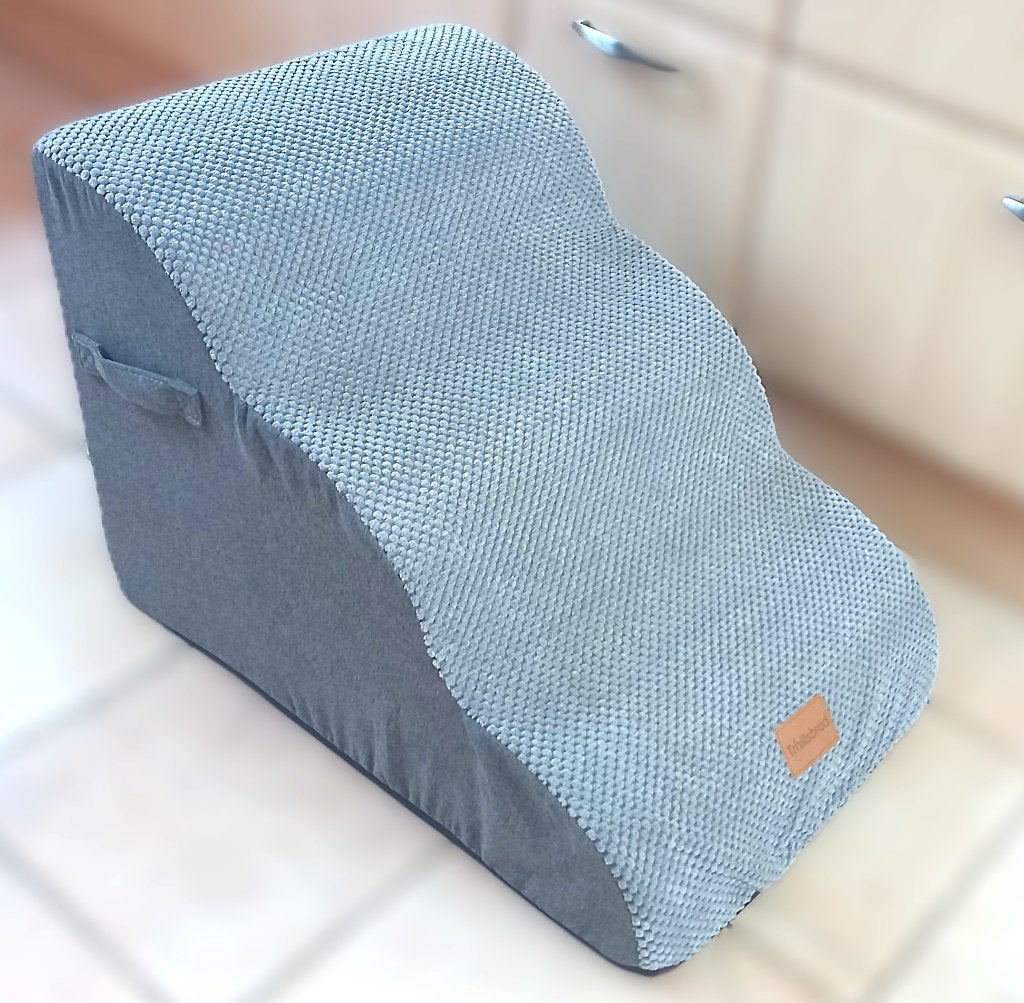 Trhillsbrad Hondentrap - 3 treden - Grijs - 60x40x40 cm, Ophalen, Hondentrap