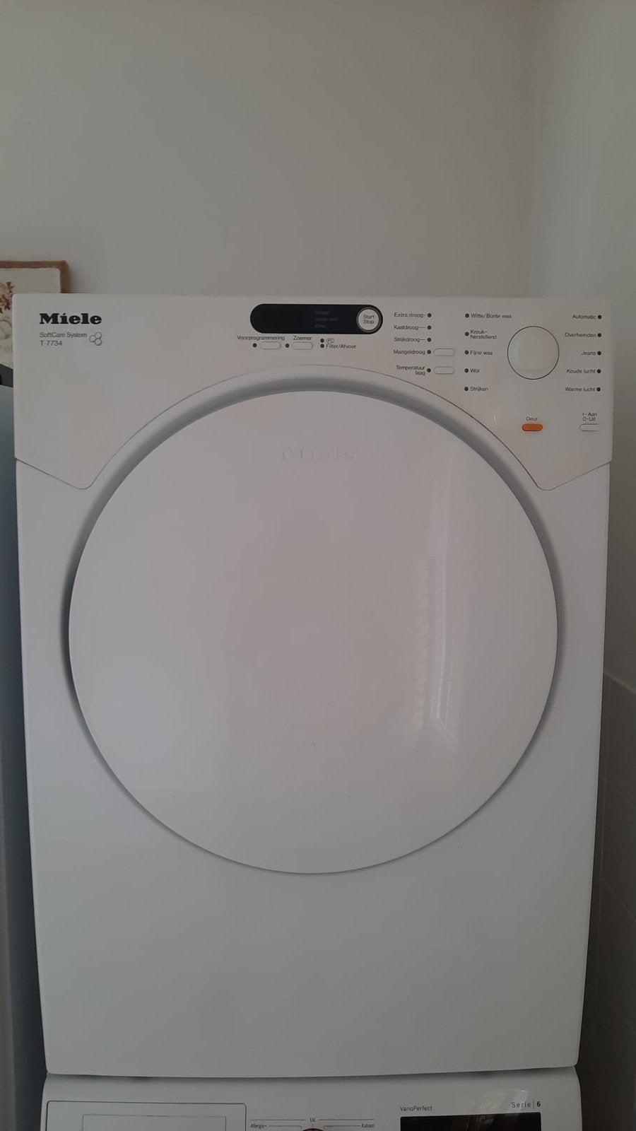 Miele T7344 Luchtafvoerdroger - Goed Werkend, Witgoed en Apparatuur, Wasdrogers, Ophalen, Gebruikt, Voorlader, Luchtafvoer