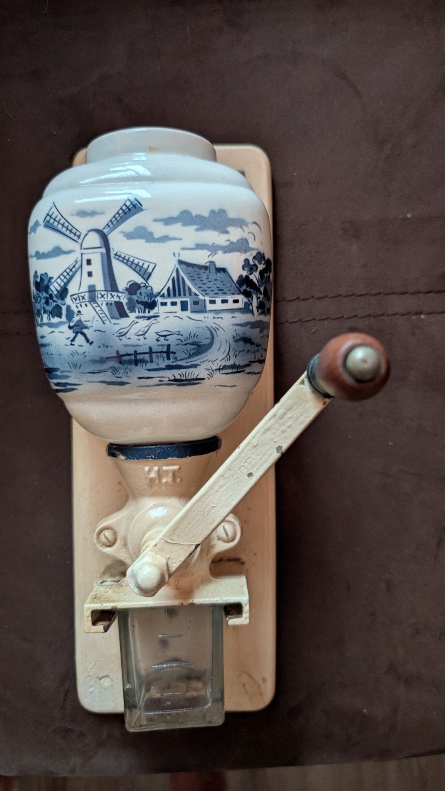 Antieke Delfts Blauwe Koffiemolen - Handmatig, Ophalen of Verzenden
