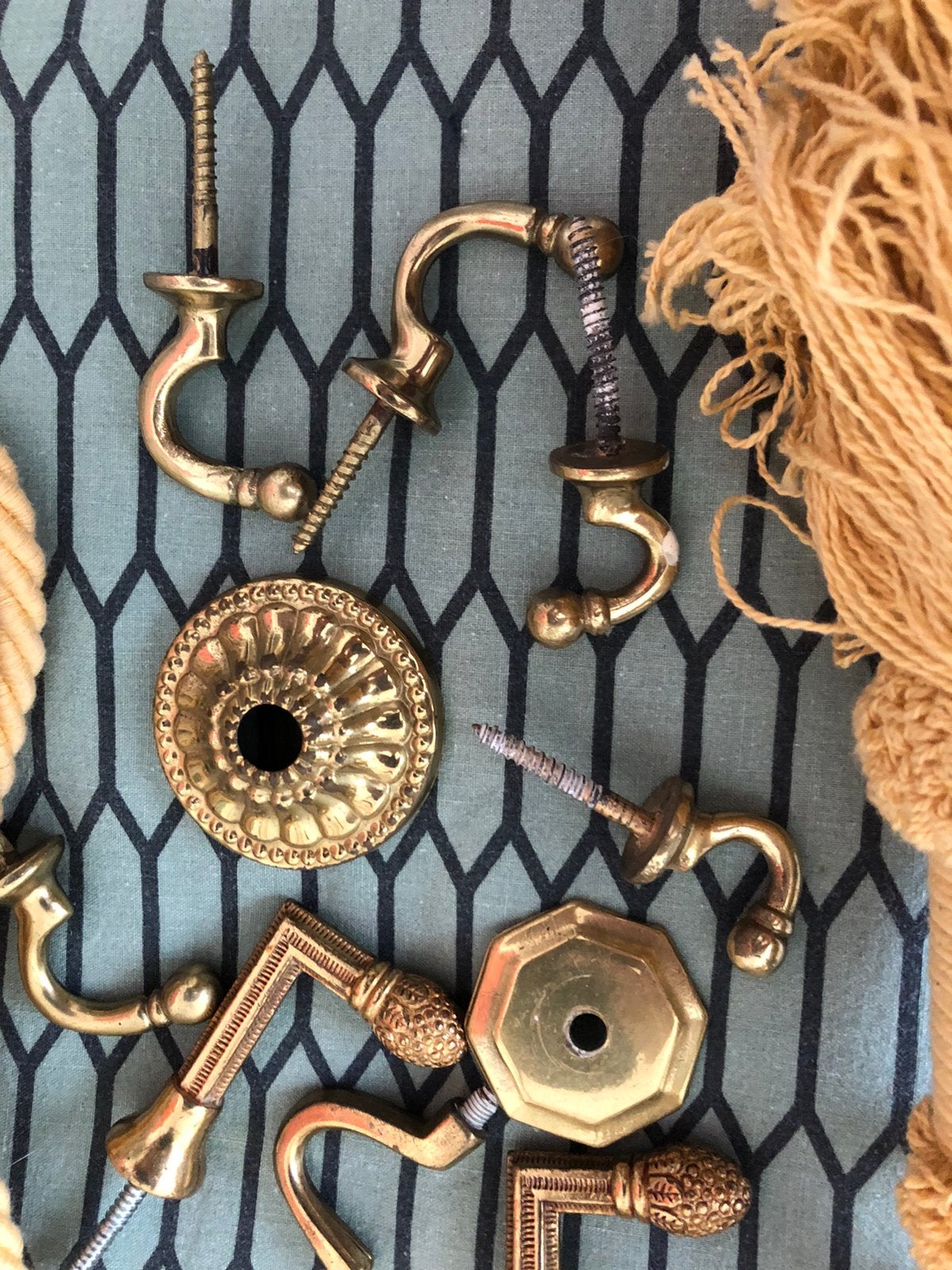 Gordijn accessoires: haken en rozetten voor ophangen, Ophalen of Verzenden, Zo goed als nieuw, Gordijn