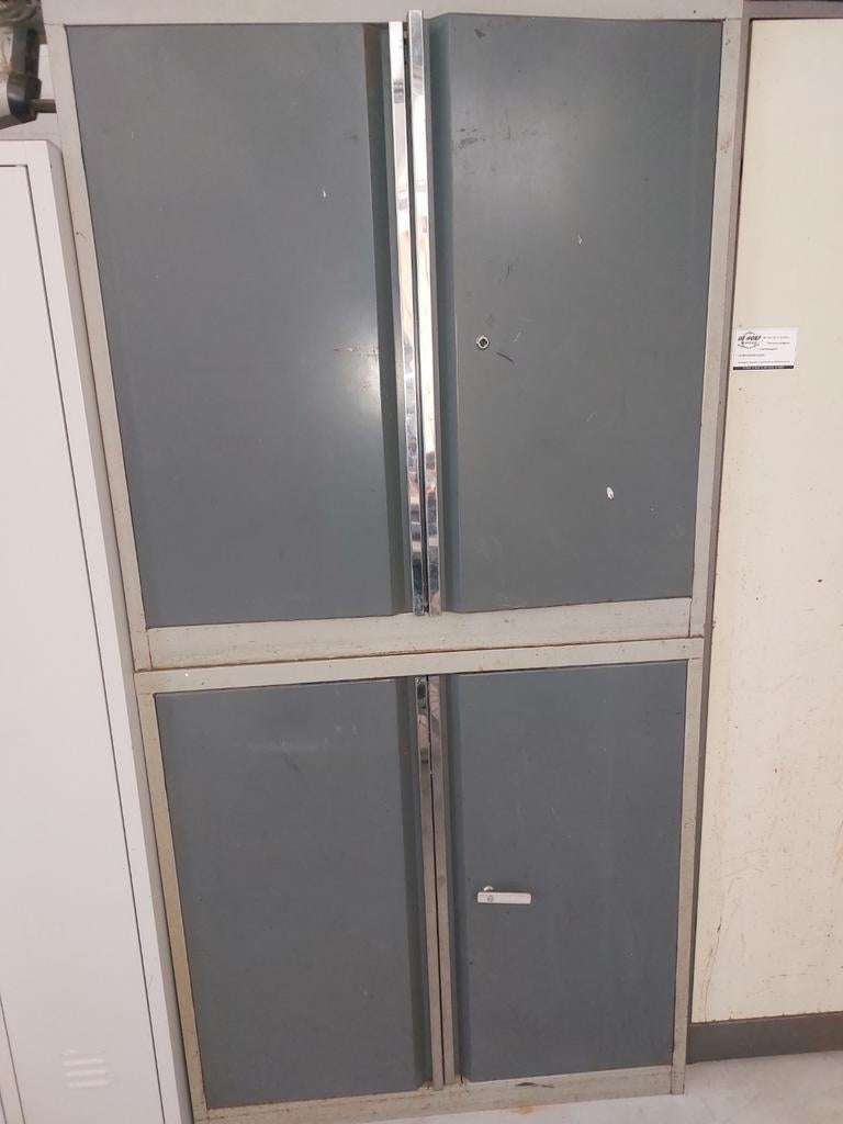 Metalen archiefkast met deuren - Grijs, Ophalen, Gebruikt, 50 tot 100 cm, Metaal