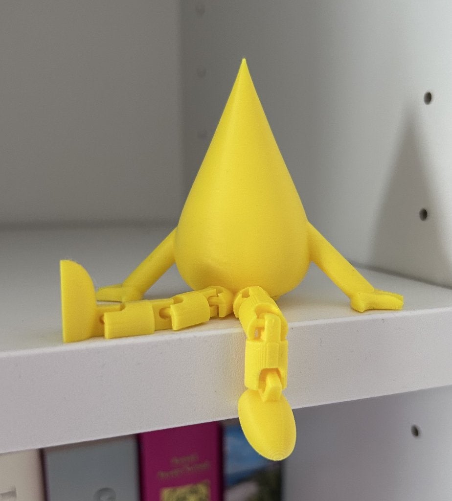 Leuke 3D-geprinte (plas)druppel met beweegbare beentjes, Ophalen of Verzenden, Zo goed als nieuw