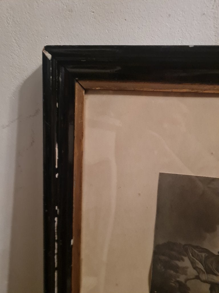 Antieke lijst met glas, Heikant 21 Kaatsheuvel, Gebruikt, 60 cm, Belle Vieille Brocante