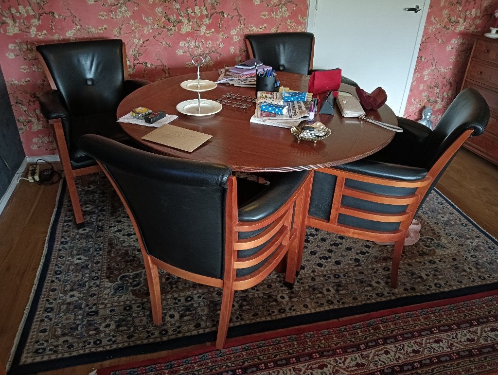 Schuitema tafel, Ophalen, Gebruikt, 100 tot 150 cm, Rond