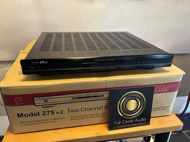 Parasound 275v2 eindversterker zgan +garantie, Audio, Tv en Foto, Overige merken, Ophalen of Verzenden, Zo goed als nieuw, 120 watt of meer