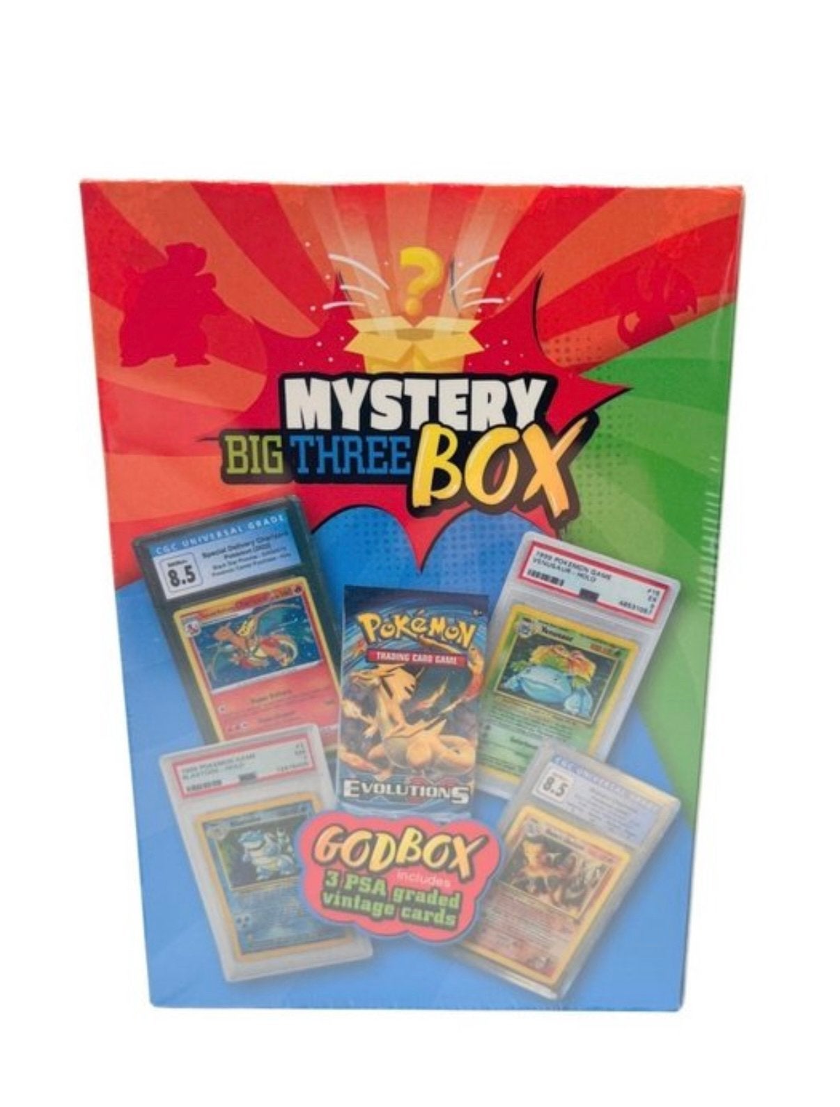 Pokemon ‘Big Three Box’ Mystery Charizard Venusaur graded, Ophalen of Verzenden, Nieuw