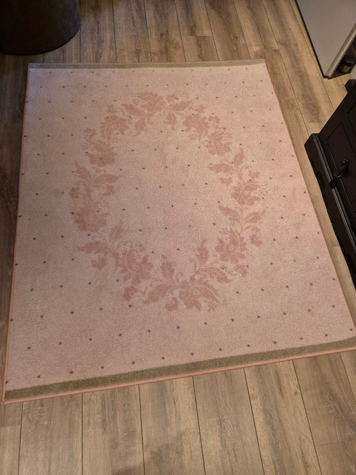 roze vloerkleed 160x130, Ophalen, 100 tot 150 cm, Zo goed als nieuw, Roze