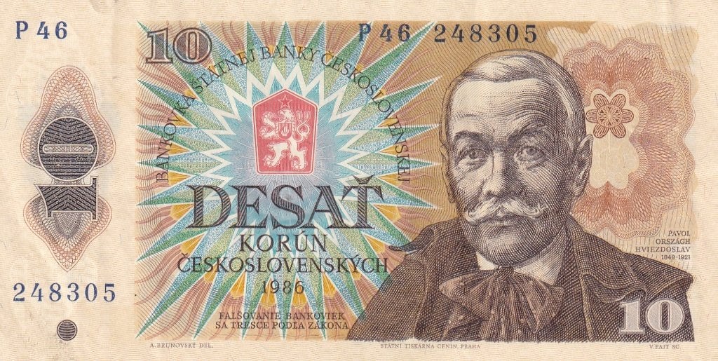 Tsjechoslowakije 10 kronen 1986, Verzenden, Overige landen, Los biljet