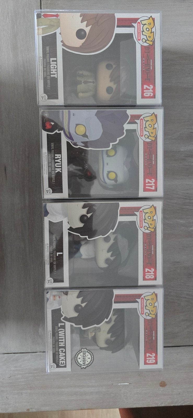 Funko Pop! Death Note Set (Light, Ryuk, L, L with Cake), Ophalen of Verzenden, Zo goed als nieuw