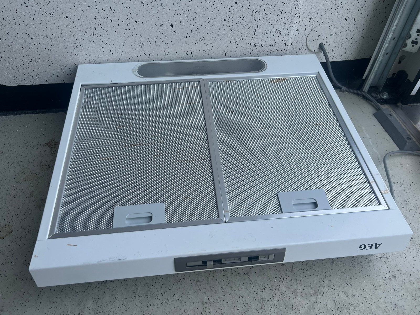 AEG Afzuigkap Wit 60 cm - Goedwerkend en Nette Staat, Ophalen of Verzenden, Zo goed als nieuw, Vrijstaand, Onderbouw afzuigkap