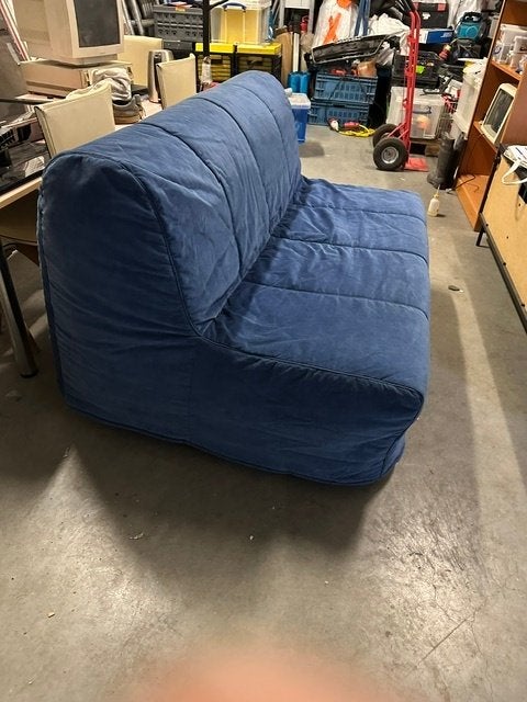 IKEA Slaapbankje, Ophalen, Blauw, 140 cm, Zo goed als nieuw