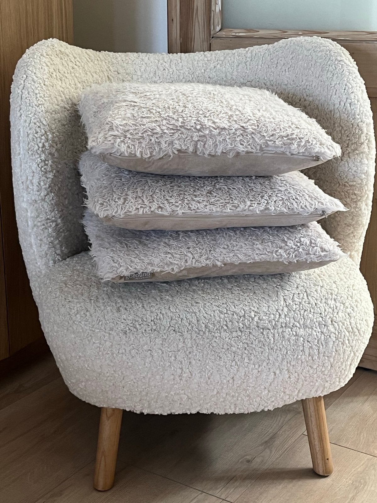 Nieuw Goround 3 Crème Kussens 40x40 cm - Zachte Stof, Ophalen of Verzenden, Nieuw, Beige, Vierkant