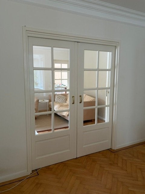 Dubbele schuif binnendeuren met glas (medio september), Doe-het-zelf en Verbouw, Deuren en Horren, Ophalen, Gebruikt, 120 cm of meer