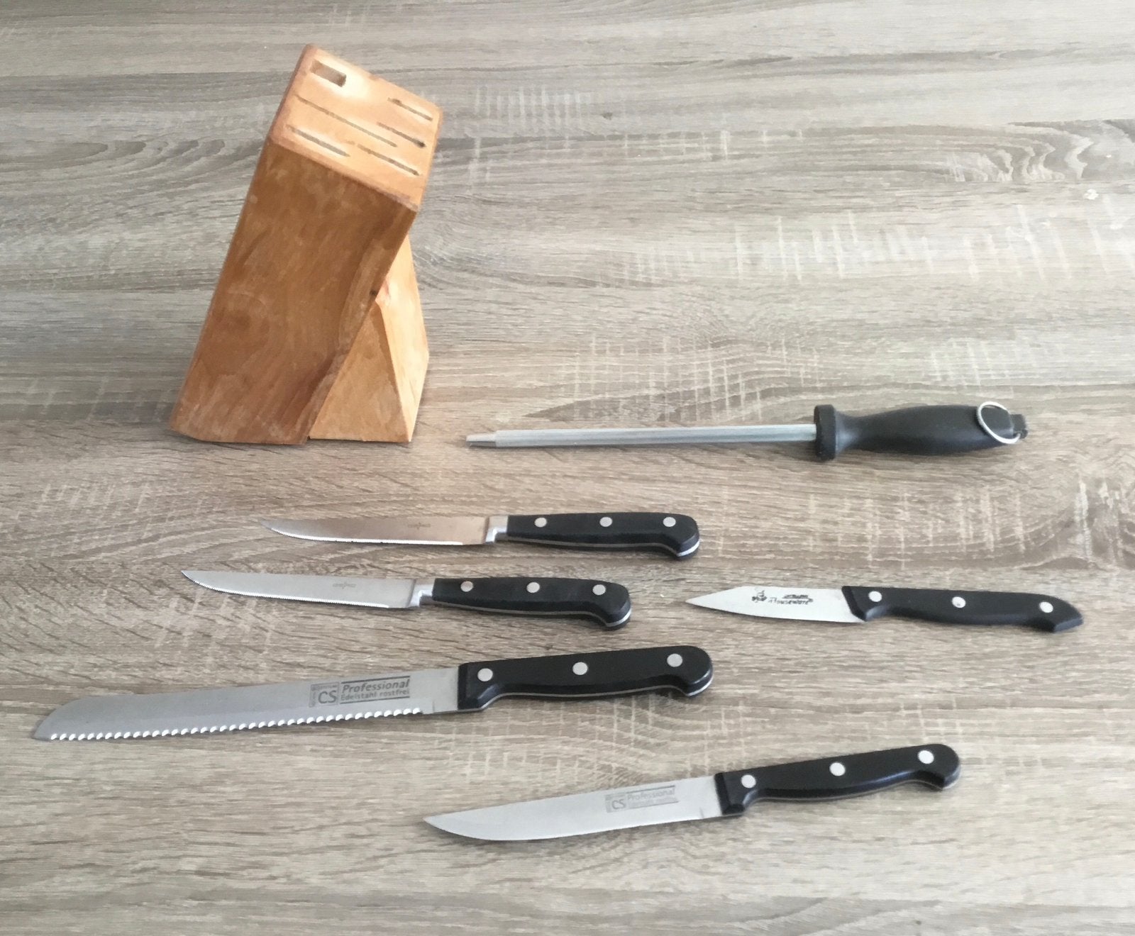 Houten Messenblok, Huis en Inrichting, Ophalen of Verzenden, Zo goed als nieuw