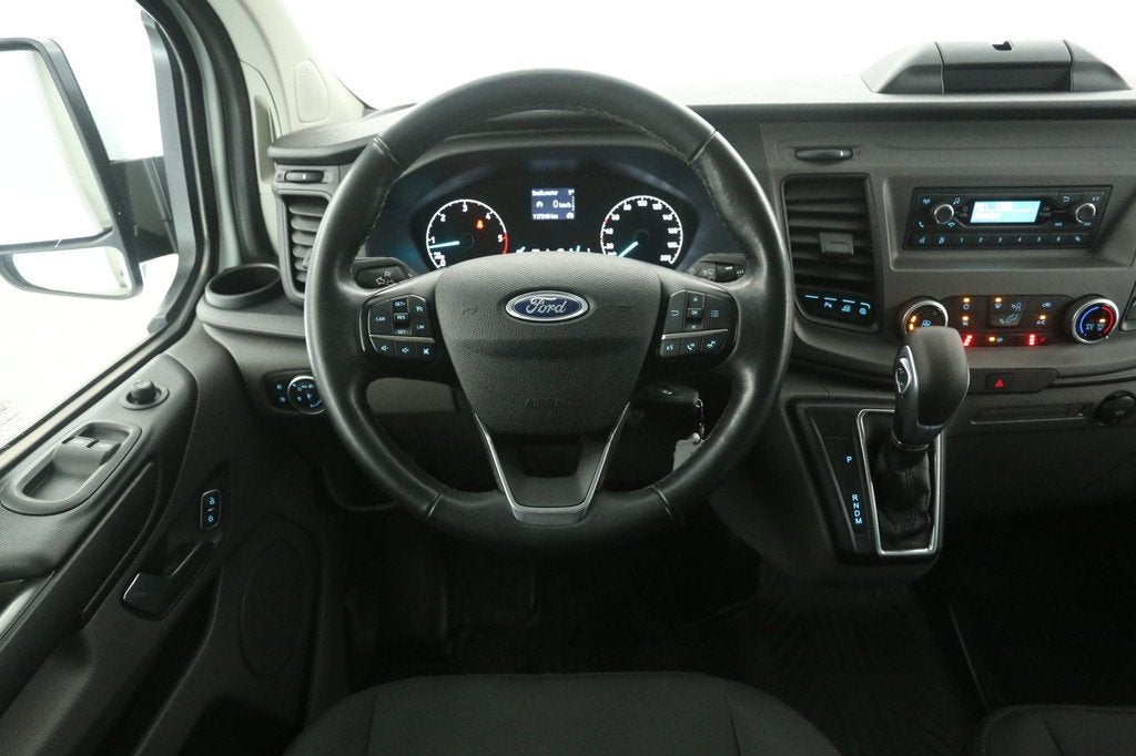Ford Transit Custom 2.0 TDCI L1H1 | Aut. | Airco | Cruise |, Auto's, Bestelauto's, Stof, Euro 6, 4 cilinders, Wit