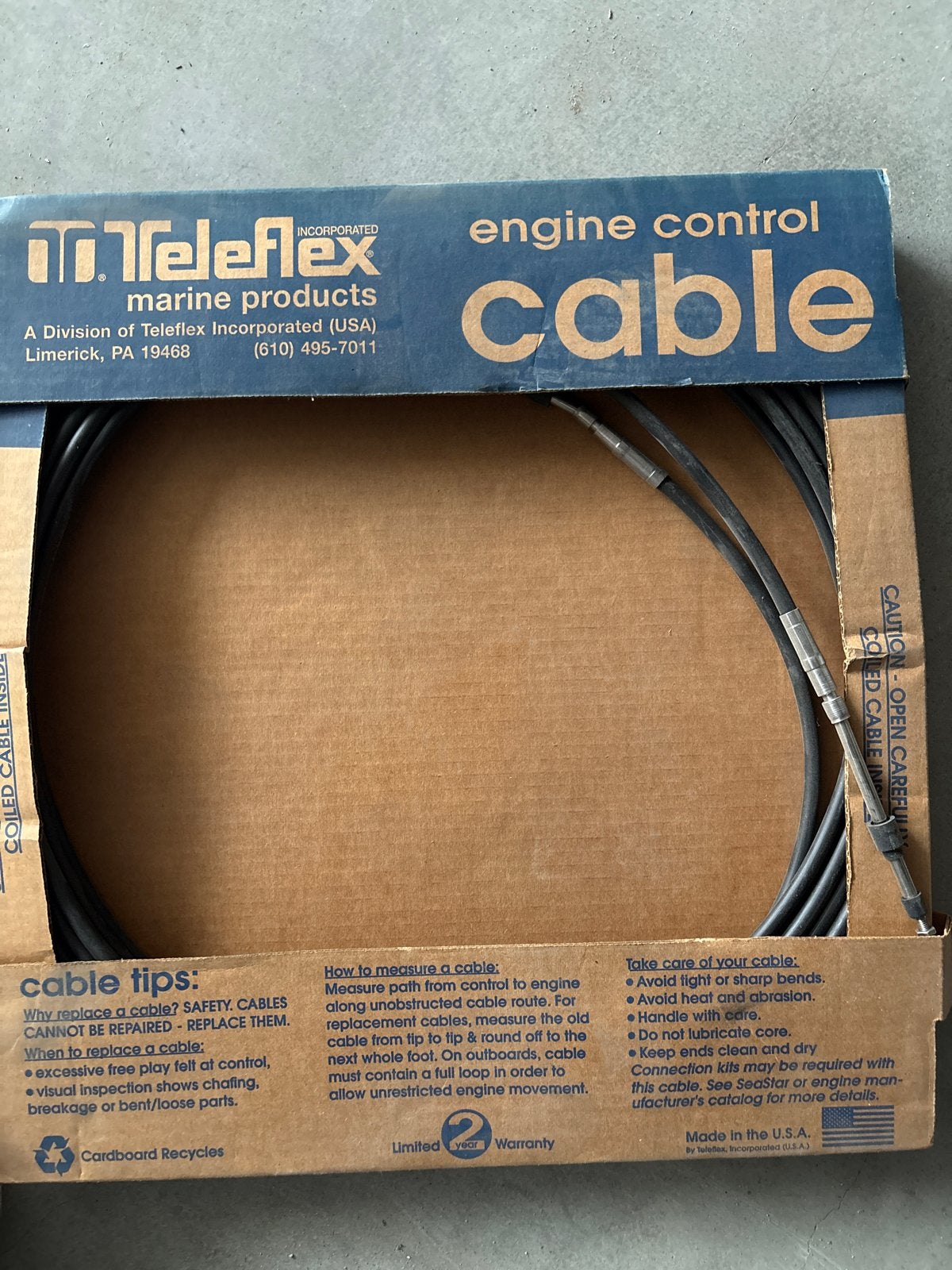 Teleflex CC330 36' Motorbedieningskabel, Ophalen, Nieuw, Motor en Techniek