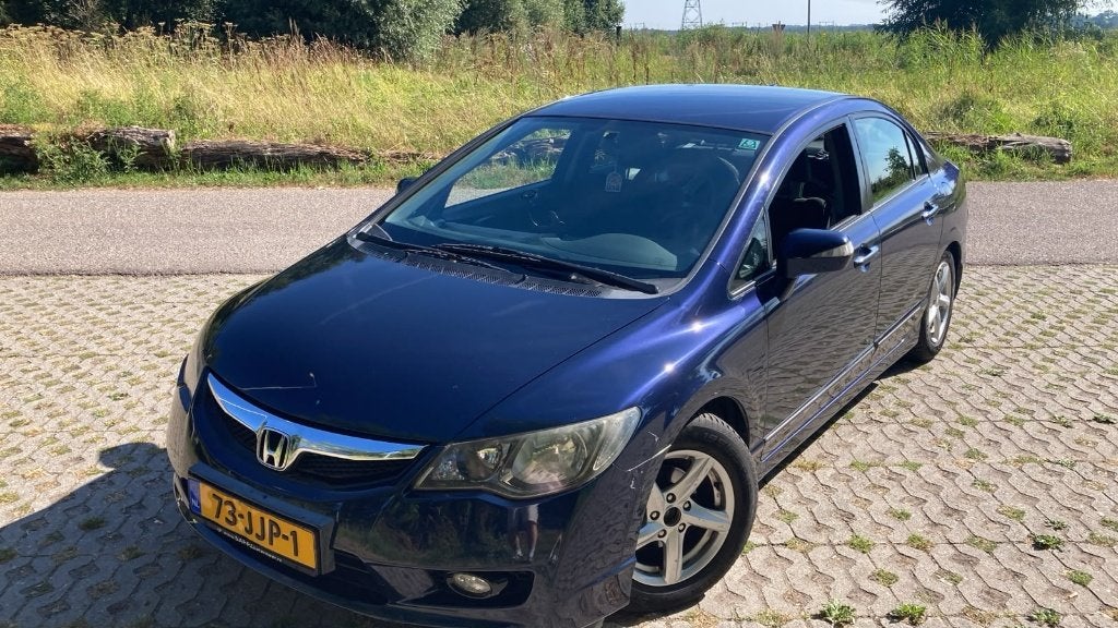 Honda Civic 1.3 Hyb Automaat, 2009 | 188.500 km, Auto's, Honda, Stof, Blauw, Origineel Nederlands, Grijs