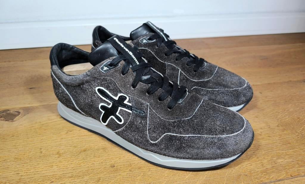 Floris van Bommel herenschoenen maat 10 / 44,5, Ophalen, Bruin, Floris van Bommel, Sneakers of Gympen