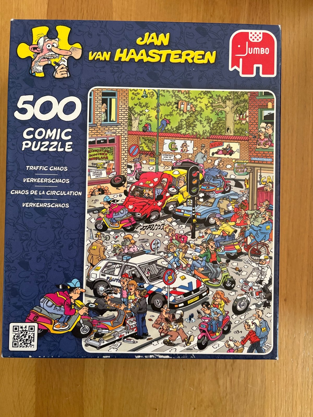 Jan van Haasteren 500 stukjes - Verkeerschaos, Ophalen of Verzenden, 500 t/m 1500 stukjes, Zo goed als nieuw, Legpuzzel