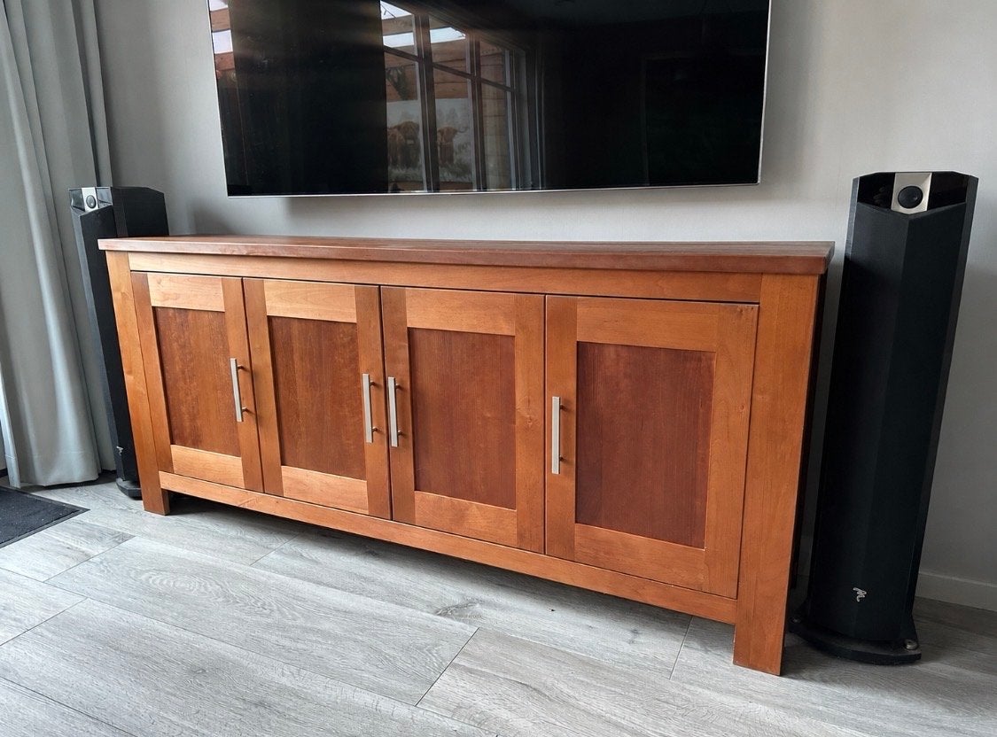 Kersenhouten kast - 200x45x90 cm - Zeer goede staat, Ophalen, 150 tot 200 cm, Zo goed als nieuw, Kersenhout
