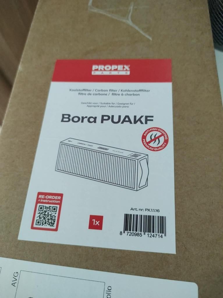 Bora koolstoffilter nieuw in verpakking, Ophalen, Nieuw, 600 tot 800 m³ per uur, Overige typen