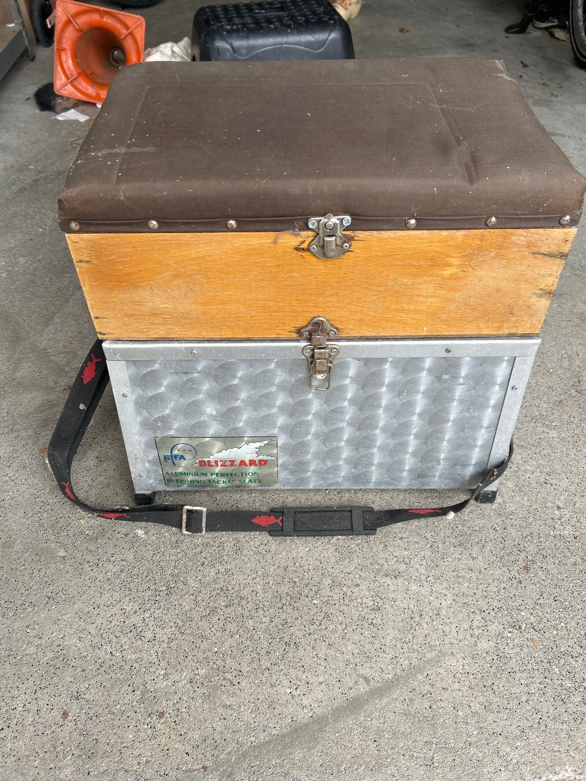 Vintage Viskoffer / Visstoel - EFA Blizzard Aluminium, Ophalen of Verzenden, Gebruikt, Koffer of Tas