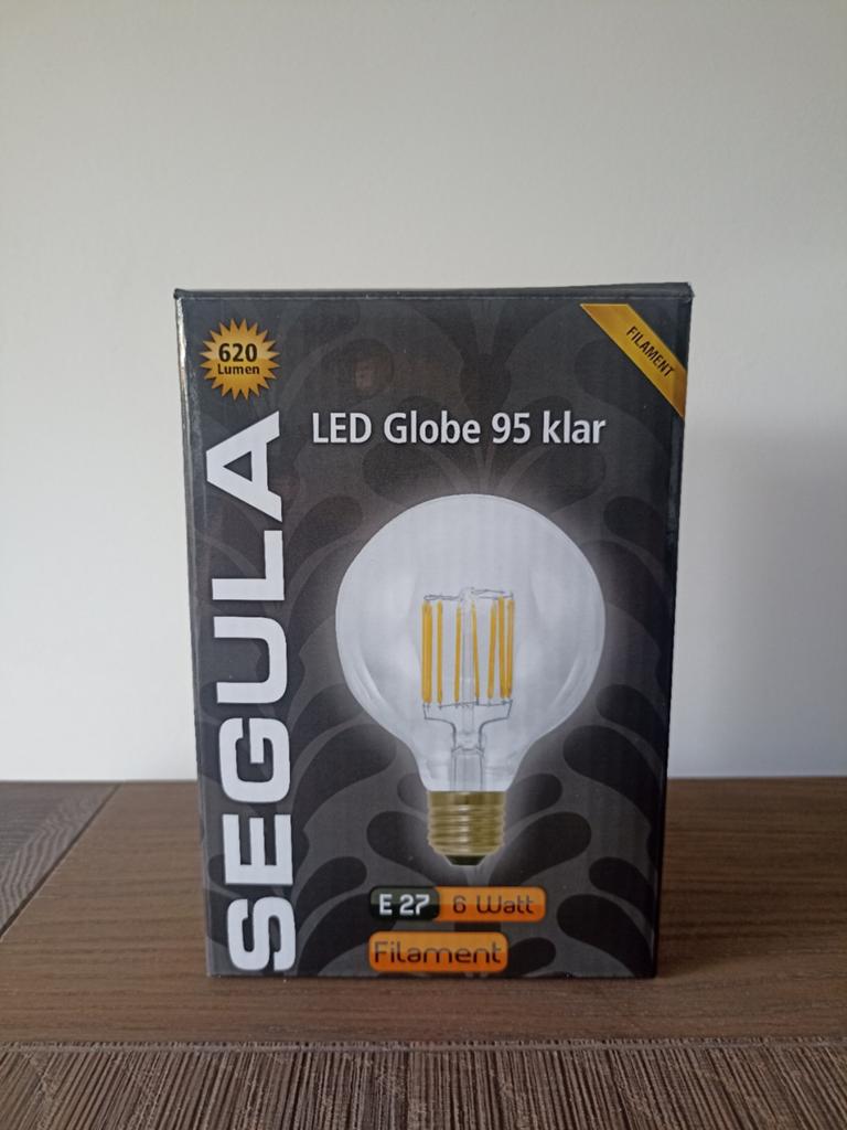 Nieuwe LED lamp segula globe 95 klar, 6Watt, E27, filament, Ophalen of Verzenden